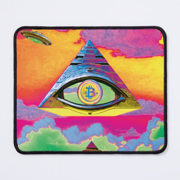 Item preview, Bitcoin Rises Over The Ruins of The Ancient Pyramid Schemes V3.0 designed and sold by OSOsUFOs.