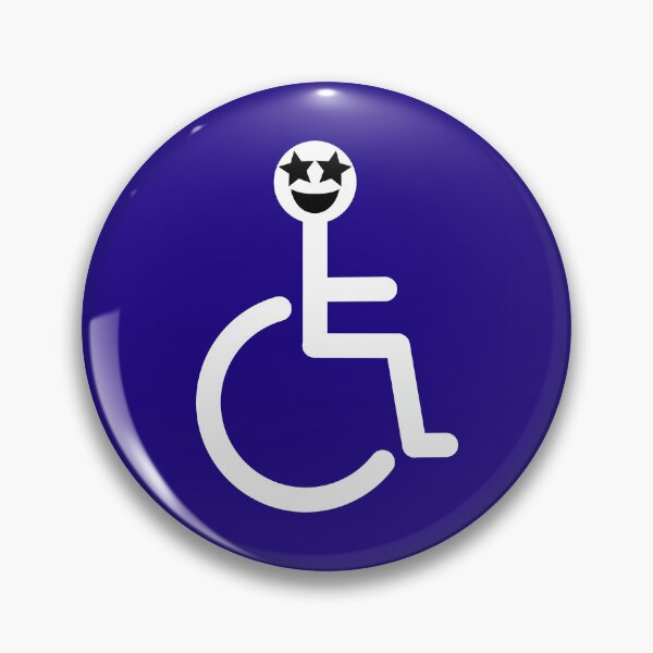Item preview, Disabled logo with stars for eyes face emoji designed and sold by Sue Davie.