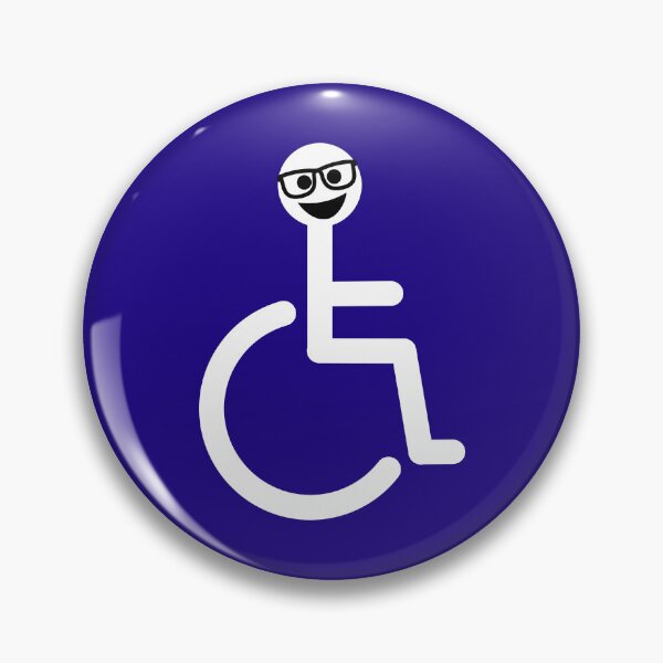 Item preview, Disabled logo with nerd face emoji designed and sold by Sue Davie.