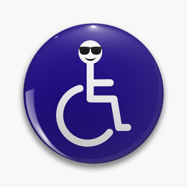 Item preview, Disabled logo with cool face emoji designed and sold by Sue Davie.