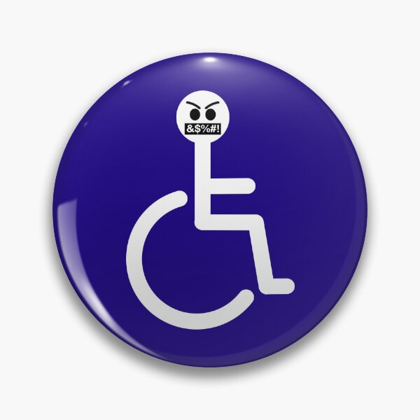 Item preview, Disabled logo with swearing face emoji designed and sold by Sue Davie.