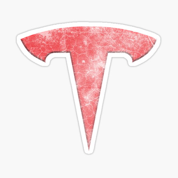 Vista previa del artículo con la obra «Logotipo desgastado Grunge de Tesla», diseñado y vendido por DoemaZ.