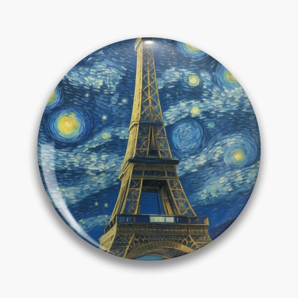 Item preview, Starry night in Paris Van Gogh Starry Night Eiffel Tower designed and sold by Vangoholic.