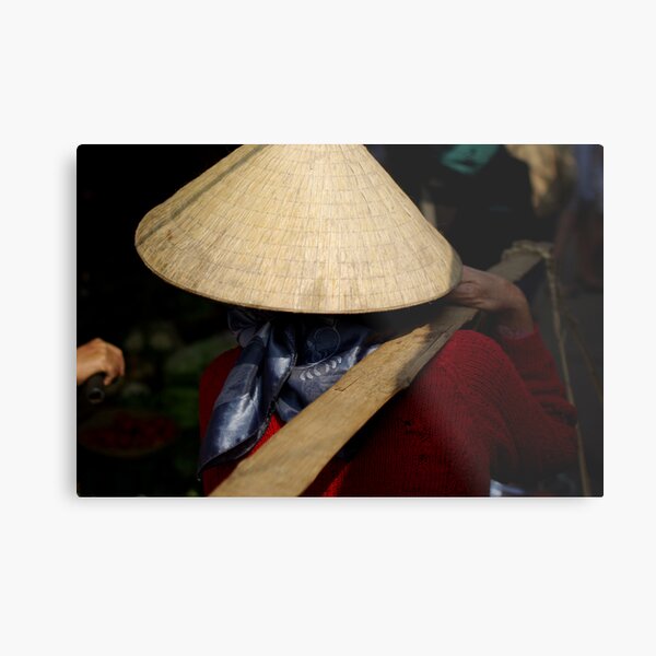 Vietnam Market Lady Metal Print