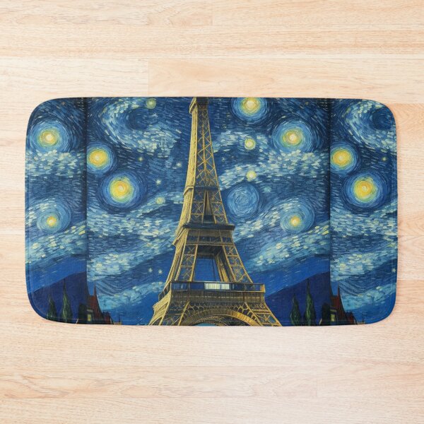 Item preview, Starry night in Paris Van Gogh Starry Night Eiffel Tower designed and sold by Vangoholic.