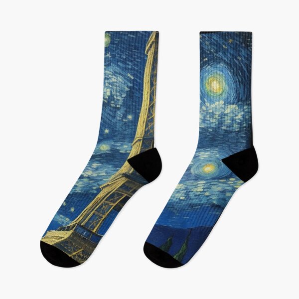 Item preview, Starry night in Paris Van Gogh Starry Night Eiffel Tower designed and sold by Vangoholic.