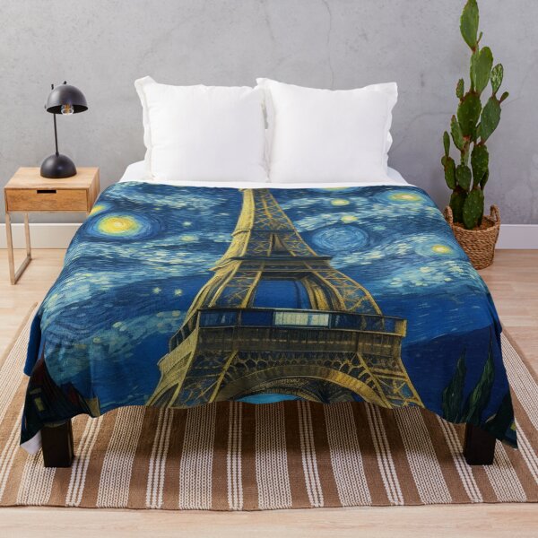Item preview, Starry night in Paris Van Gogh Starry Night Eiffel Tower designed and sold by Vangoholic.