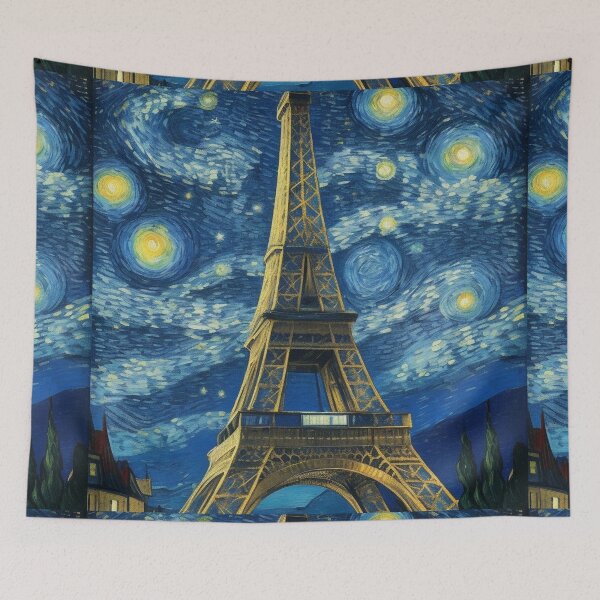 Item preview, Starry night in Paris Van Gogh Starry Night Eiffel Tower designed and sold by Vangoholic.