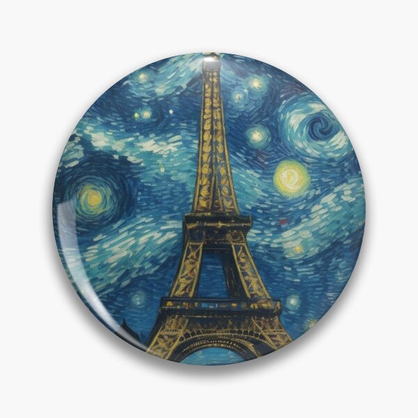 Item preview, Starry night in Paris Van Gogh Starry Night Eiffel Tower designed and sold by Vangoholic.