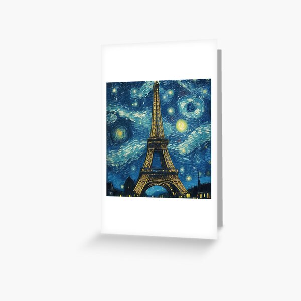 Item preview, Starry night in Paris Van Gogh Starry Night Eiffel Tower designed and sold by Vangoholic.