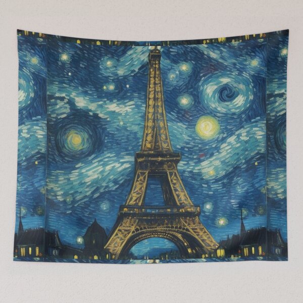 Item preview, Starry night in Paris Van Gogh Starry Night Eiffel Tower designed and sold by Vangoholic.