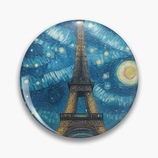 Item preview, Starry night in Paris Van Gogh Starry Night Eiffel Tower designed and sold by Vangoholic.