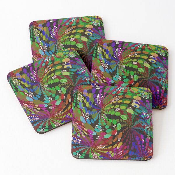 Item preview, Circular Dot Pattern In Purple, Green, Blue, Black,Mustard designed and sold by Eklectikos.
