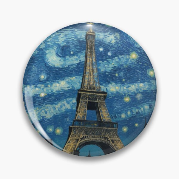 Item preview, Starry night in Paris Van Gogh Starry Night Eiffel Tower designed and sold by Vangoholic.
