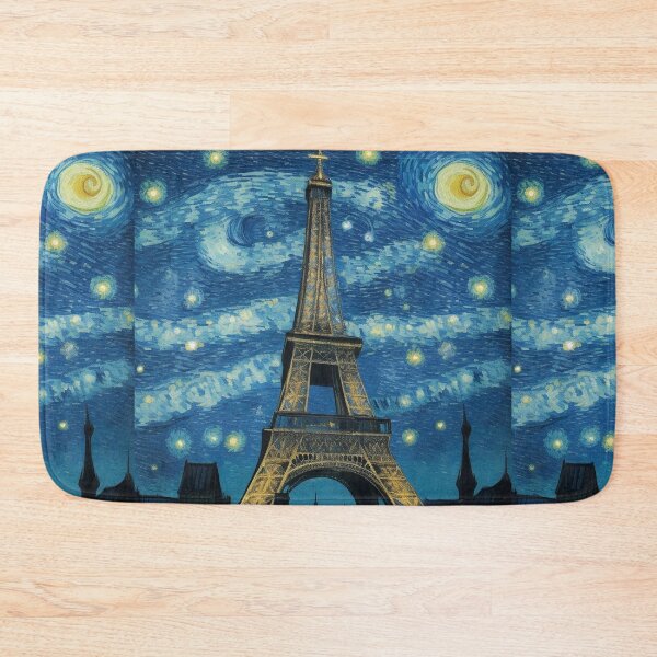 Item preview, Starry night in Paris Van Gogh Starry Night Eiffel Tower designed and sold by Vangoholic.