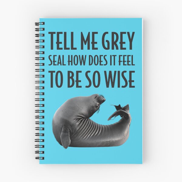Item preview, Grey Seal How Does it Feel to be so Wise designed and sold by ToadsWorkshop.