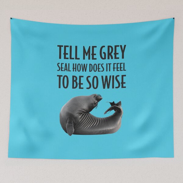 Item preview, Grey Seal How Does it Feel to be so Wise designed and sold by ToadsWorkshop.