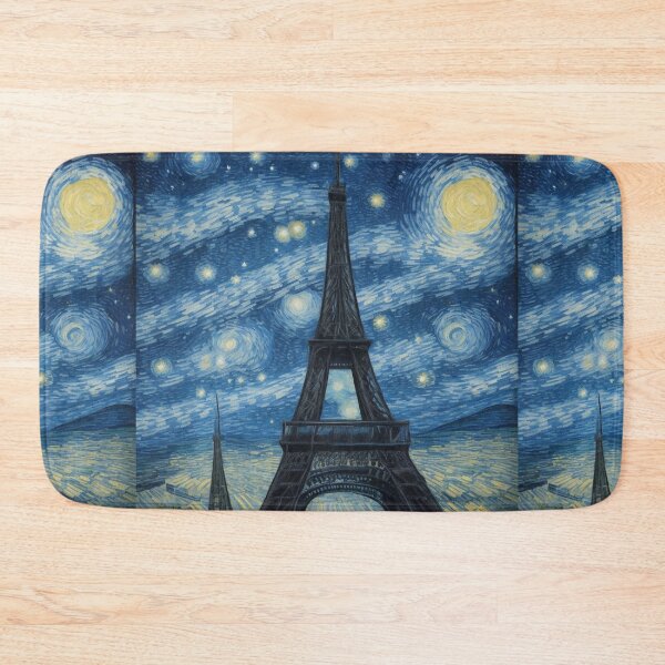 Item preview, Starry night in Paris Van Gogh Starry Night Eiffel Tower designed and sold by Vangoholic.