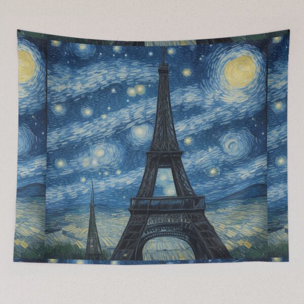 Item preview, Starry night in Paris Van Gogh Starry Night Eiffel Tower designed and sold by Vangoholic.