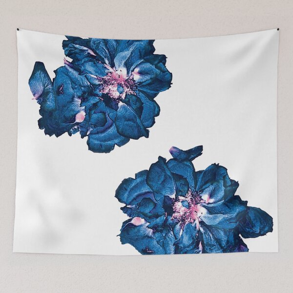Item preview, blue, big flower, floral, bunch, watercolors, colorful, pastel, vintage, dried flower designed and sold by mintdiamond21.