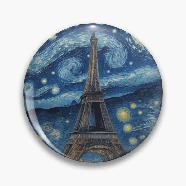 Item preview, Starry night in Paris Van Gogh Starry Night Eiffel Tower designed and sold by Vangoholic.