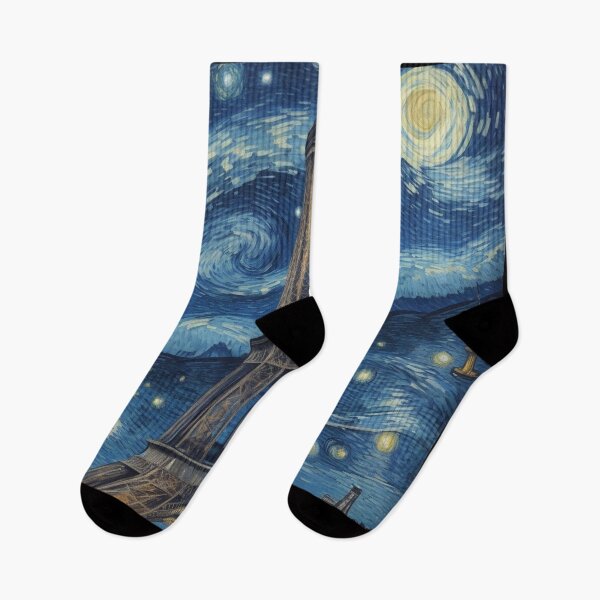 Item preview, Starry night in Paris Van Gogh Starry Night Eiffel Tower designed and sold by Vangoholic.