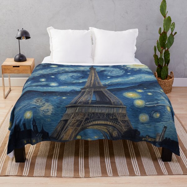 Item preview, Starry night in Paris Van Gogh Starry Night Eiffel Tower designed and sold by Vangoholic.