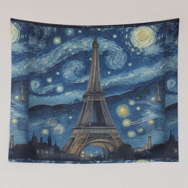 Item preview, Starry night in Paris Van Gogh Starry Night Eiffel Tower designed and sold by Vangoholic.