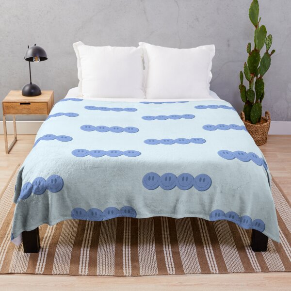 Item preview, blue happy faces designed and sold by DigitalDotrix.