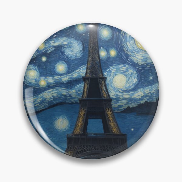 Item preview, Starry night in Paris Van Gogh Starry Night Eiffel Tower designed and sold by Vangoholic.