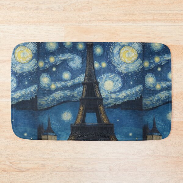 Item preview, Starry night in Paris Van Gogh Starry Night Eiffel Tower designed and sold by Vangoholic.