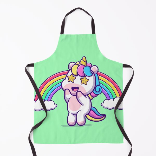 Item preview, Unicorn's Rainbow Delight: Cute Unicorn Amazed with Rainbow Cartoon Vector Icon Illustration designed and sold by hjian8219.