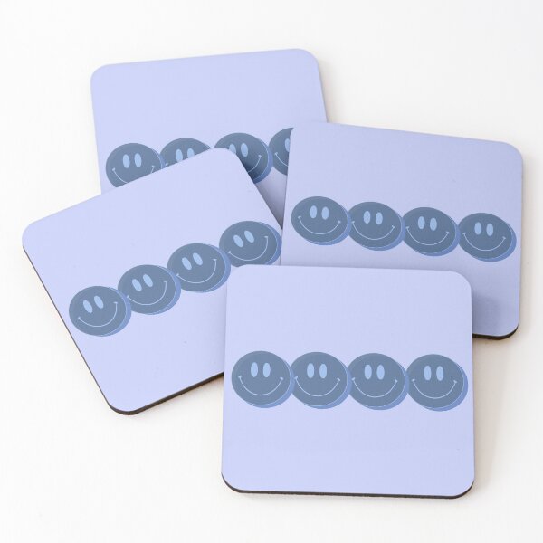 Item preview, dark blue happy faces designed and sold by DigitalDotrix.
