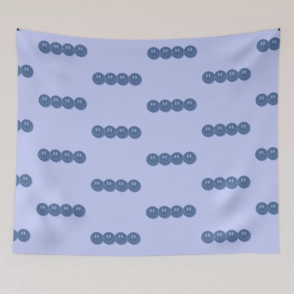 Item preview, dark blue happy faces designed and sold by DigitalDotrix.