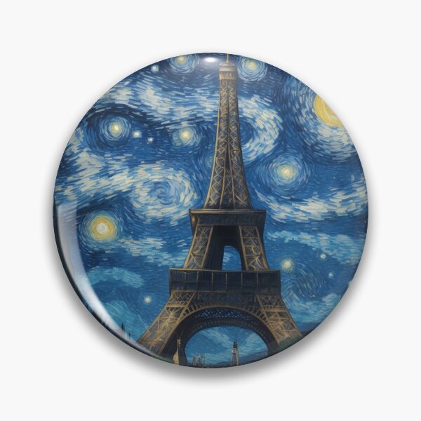 Item preview, Starry night in Paris Van Gogh Starry Night Eiffel Tower designed and sold by Vangoholic.