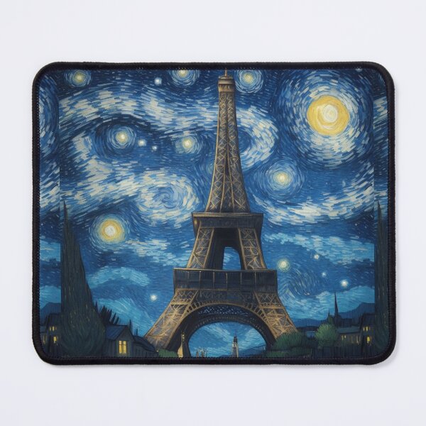 Item preview, Starry night in Paris Van Gogh Starry Night Eiffel Tower designed and sold by Vangoholic.