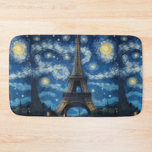 Item preview, Starry night in Paris Van Gogh Starry Night Eiffel Tower designed and sold by Vangoholic.
