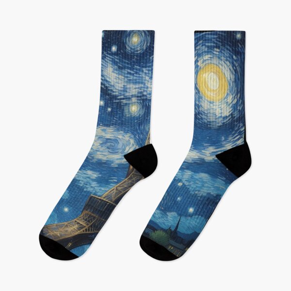 Item preview, Starry night in Paris Van Gogh Starry Night Eiffel Tower designed and sold by Vangoholic.
