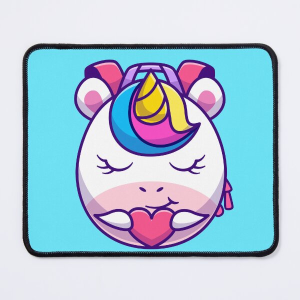 Item preview, Unicorn's Heartfelt Treasure: Cute Unicorn with Love Heart Bag Cartoon Vector Icon Illustration designed and sold by hjian8219.