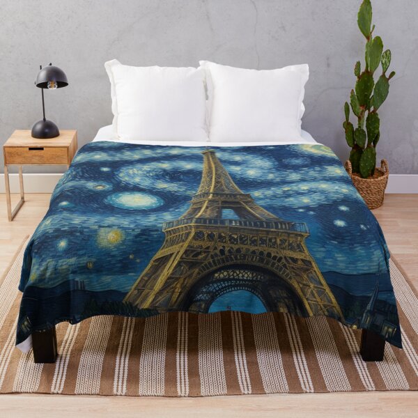 Item preview, Starry night in Paris Van Gogh Starry Night Eiffel Tower designed and sold by Vangoholic.