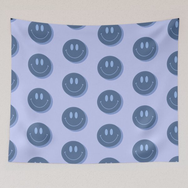Item preview, dark blue happy face designed and sold by DigitalDotrix.