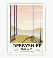 Derbyshire England rail poster Sticker