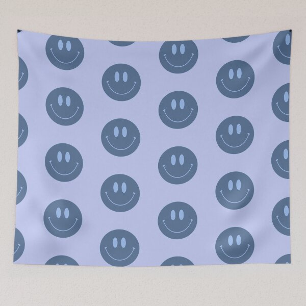 Item preview, dark blue happy face designed and sold by DigitalDotrix.