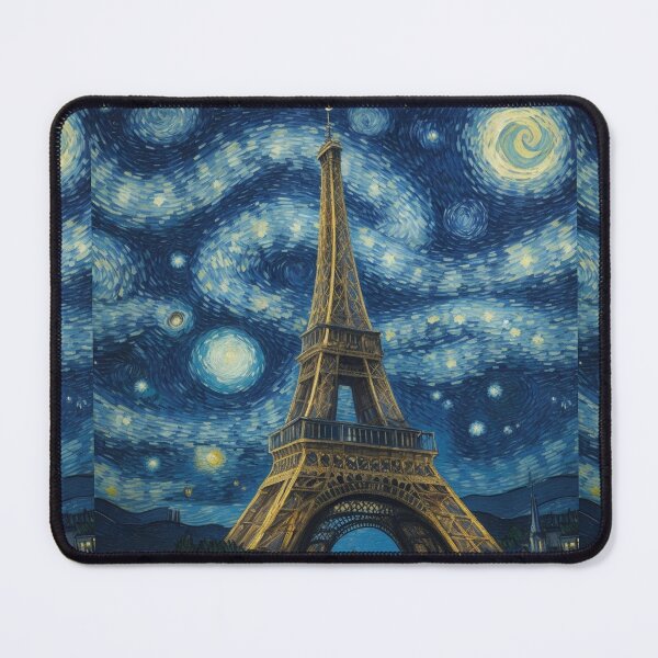 Item preview, Starry night in Paris Van Gogh Starry Night Eiffel Tower designed and sold by Vangoholic.