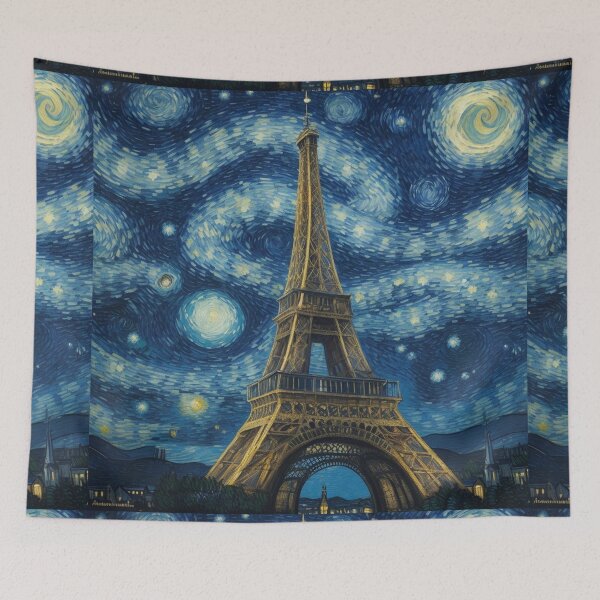 Item preview, Starry night in Paris Van Gogh Starry Night Eiffel Tower designed and sold by Vangoholic.