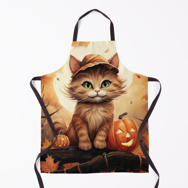 Item preview, Mischievous Cat Dressed as a Pumpkin designed and sold by BDMeow.