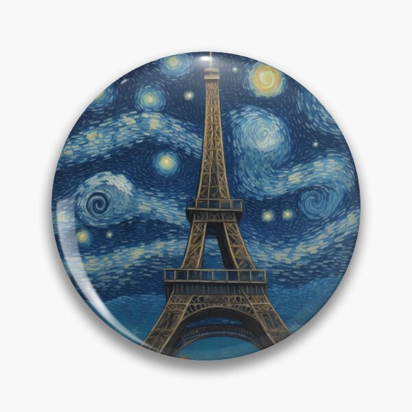 Item preview, Starry night in Paris Van Gogh Starry Night Eiffel Tower designed and sold by Vangoholic.