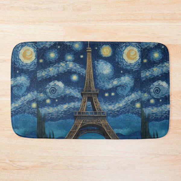 Item preview, Starry night in Paris Van Gogh Starry Night Eiffel Tower designed and sold by Vangoholic.