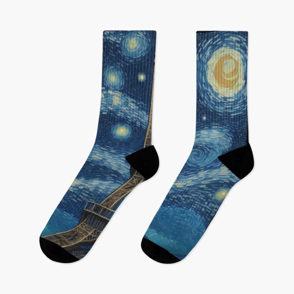 Item preview, Starry night in Paris Van Gogh Starry Night Eiffel Tower designed and sold by Vangoholic.