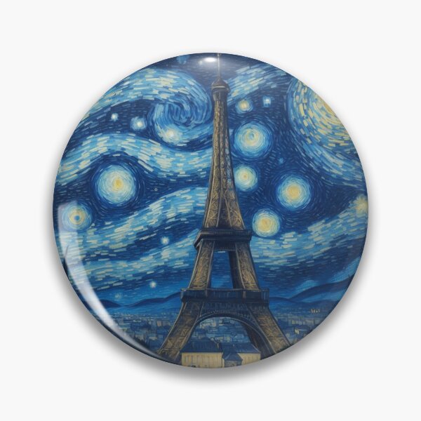 Item preview, Starry night in Paris Van Gogh Starry Night Eiffel Tower designed and sold by Vangoholic.
